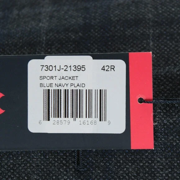 Cardinal of Canada NWT Wool Sport Coat Size 42R US In Gray & Blue Birdseye Plaid